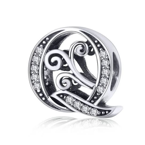 Sterling Silver Charm For Women Letter q