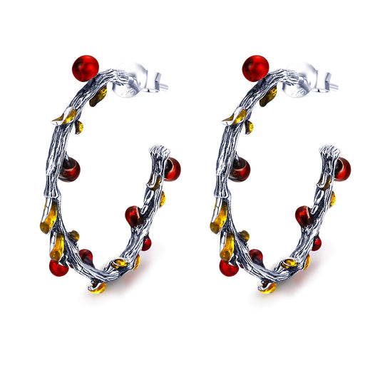 Sterling Silver Autumn Earrings