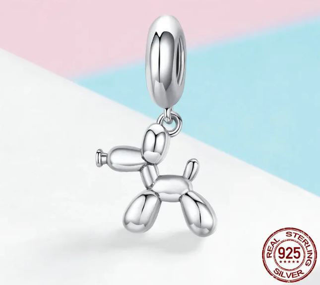 925 Sterling Silver Dog Charm