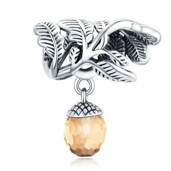 Sterling Silver pine cone Charm For Women