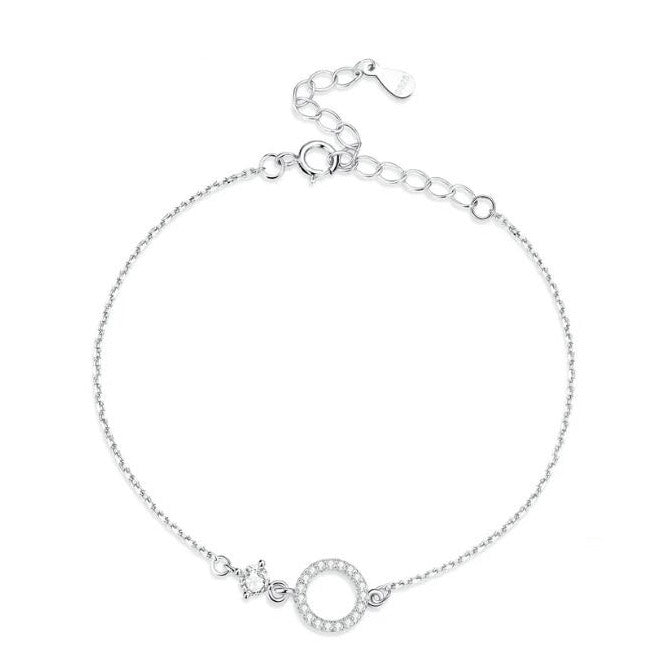 Sterling Silver Ring Bracelet Link Chain