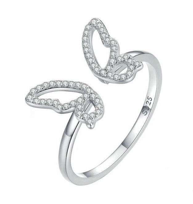 ZR New Season Butterfly factory Ring in Sterling Silver