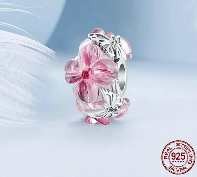 Sterling Silver Charm For Women Flower