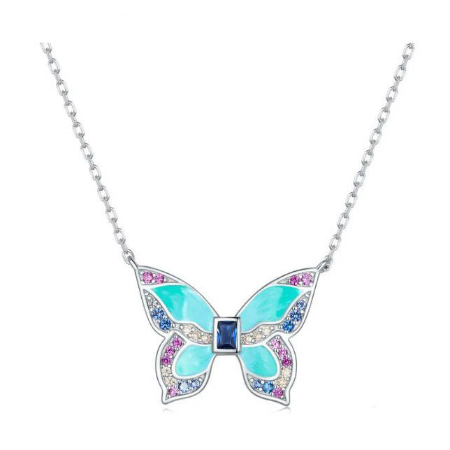 Sterling Silver Necklace For Women Butterfly Insect