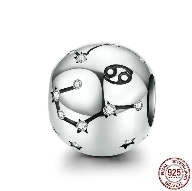 Charm For Women Twelve Constellations Star Zodiac Sign 925 Sterling Silver