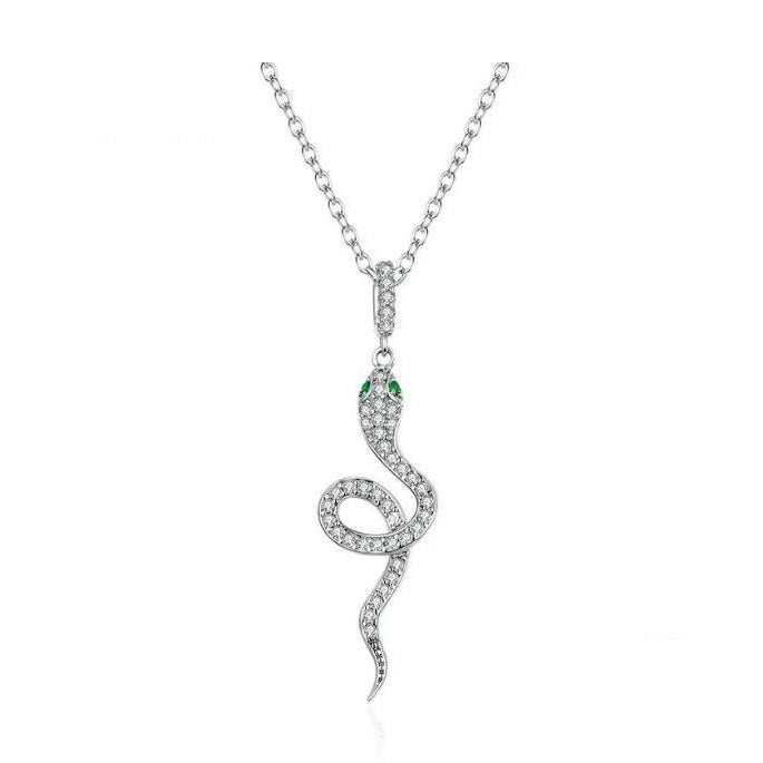 925 Sterling Silver Snake Necklace Pendant