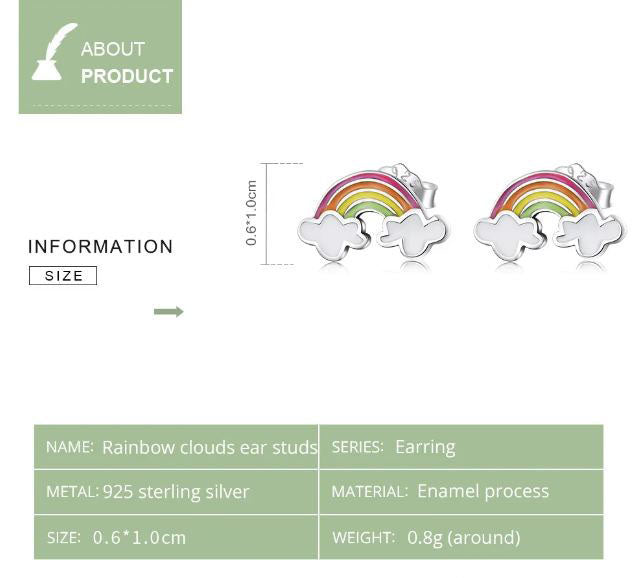 Clouds Earrings Colorful Stud