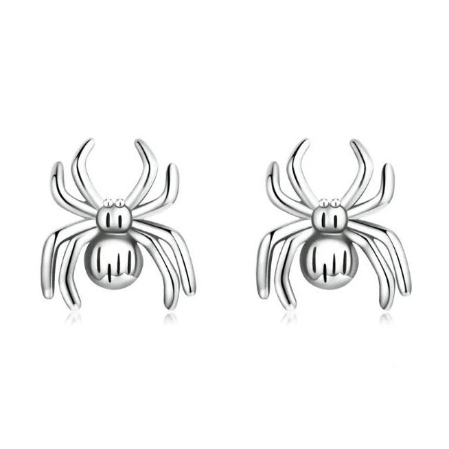 Silver Spider Earrings studs