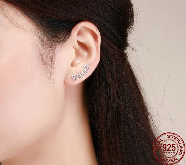 925 Sterling Silver Stud Earrings Cat Dog