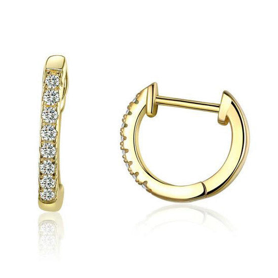 925 Sterling Silver Hoop Earrings Gold