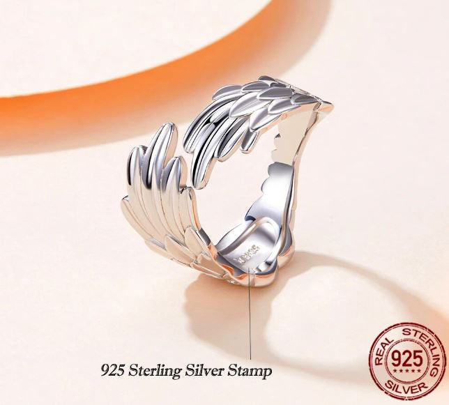 Guardian Wings Ring Angel Open