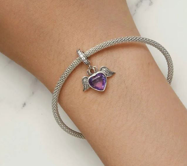 Charm Heart Angel Wings