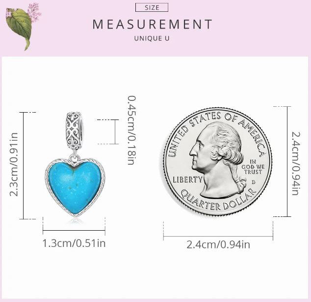 925 Sterling Silver Heart Charm