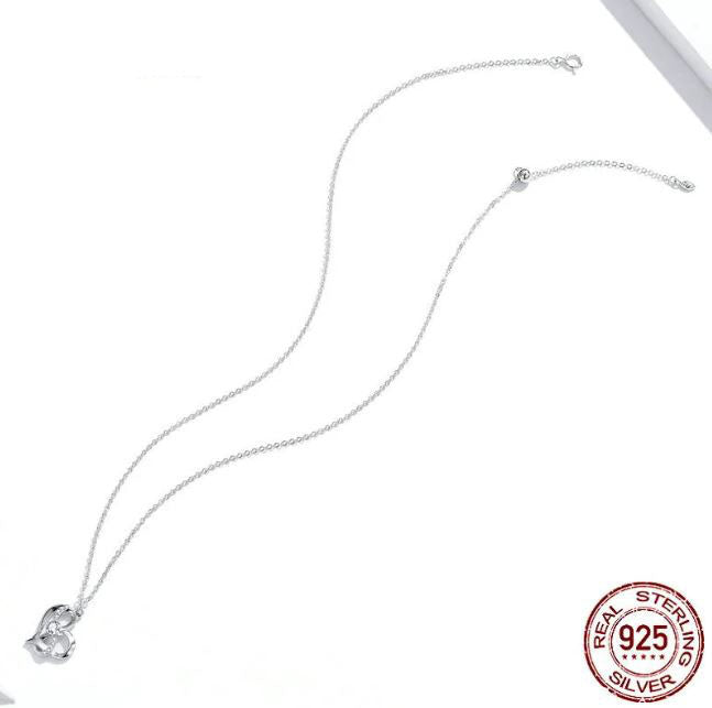 Heart Infinity Necklace Pendant Clear Forever Love