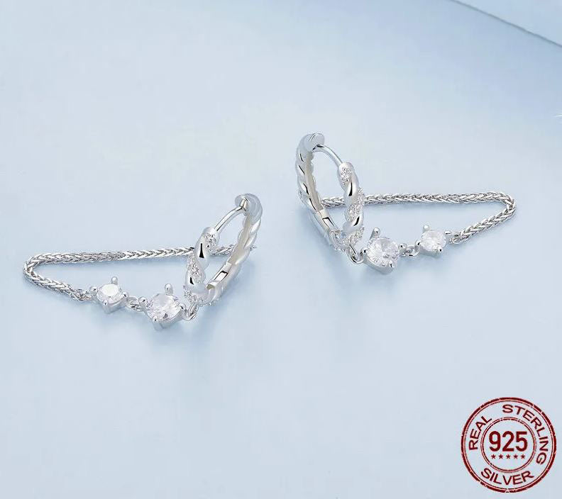 Hoop Earrings Cublic Zirconia Drop
