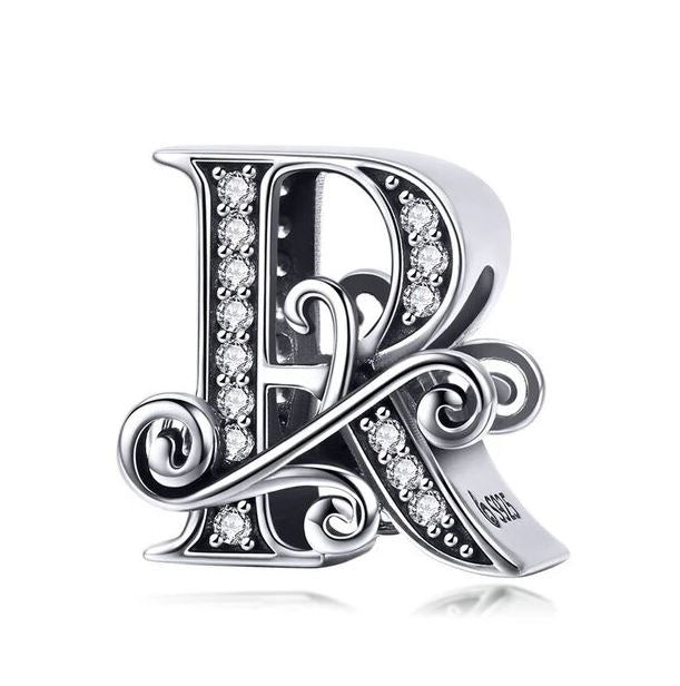 925 Sterling Silver Letter Charm Alphabet