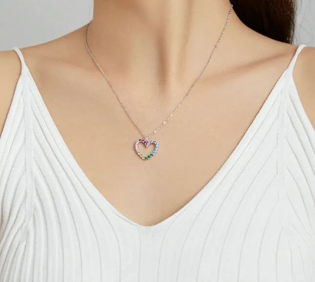 Necklace For Women Pendant Heart 925 Sterling Silver