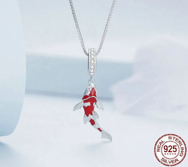 Necklace For Women Pendant Lucky Koi 925 Sterling Silver