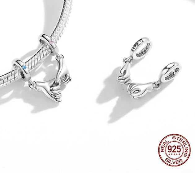 Women's Charm Pinky Swear Hand Sterling Silver