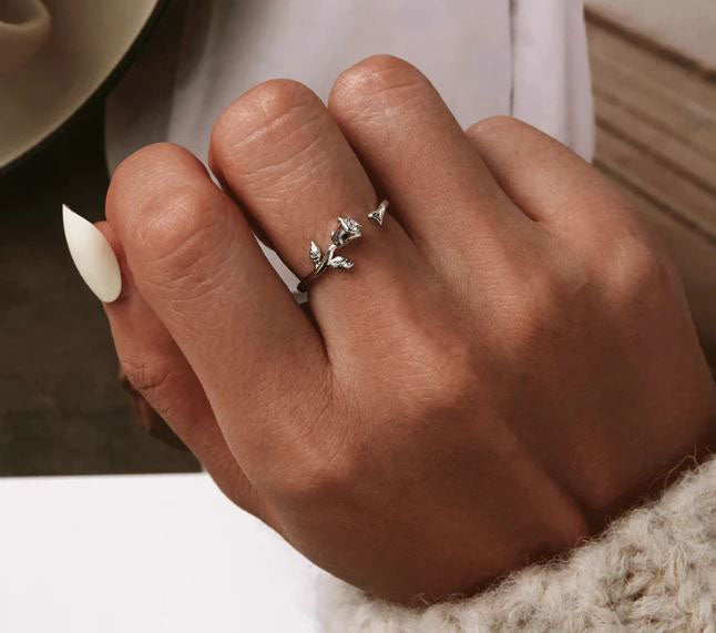 Ring Rose Flower Adjustable