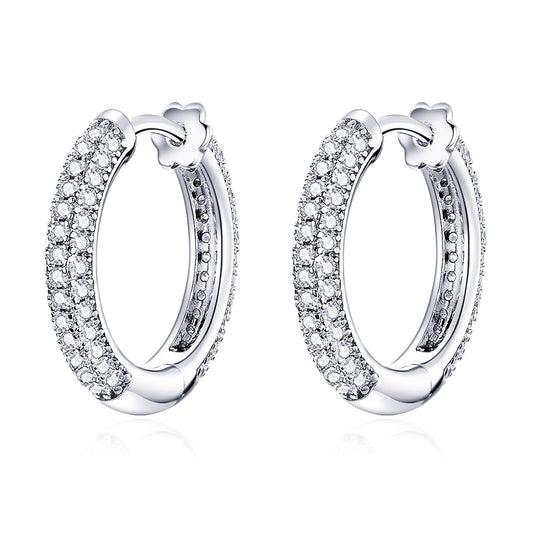 Elegant Sterling Silver Hoops