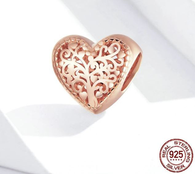 925 Sterling Silver Heart Charm