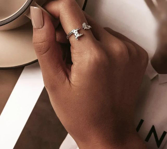 Open Ring Giraffe Sterling Silver