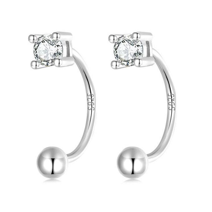 Sterling Silver Line Earrings