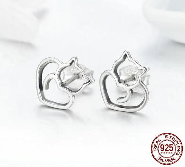 925 Sterling Silver Stud Earrings Push Back