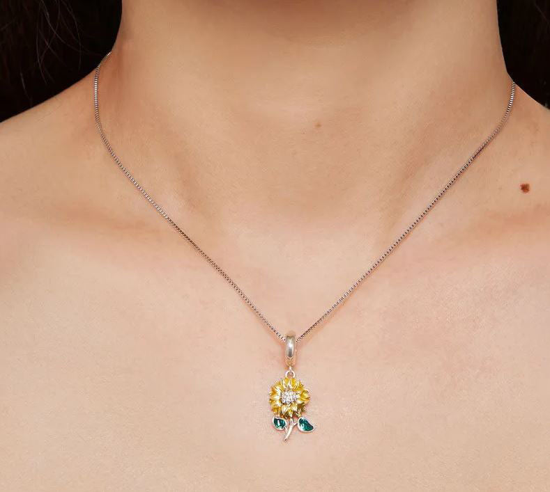 Sunflower Necklace Pendant Plant Yellow
