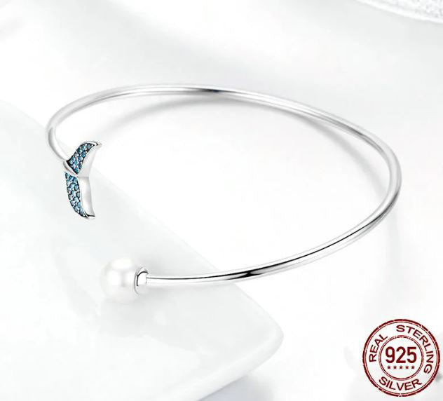 Cuff Bangles Bracelet Woman Pearl Mermaids Tail
