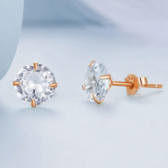 rose gold earrings lightweight daily wear design