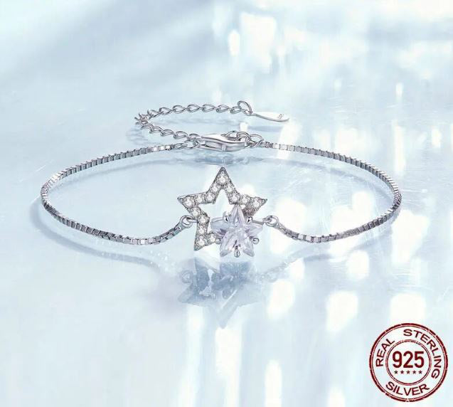 Bracelet For Women Woman Dazzling Star 925 Sterling Silver