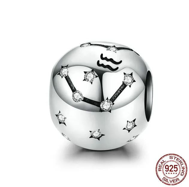Sterling Silver Charm For Women Zodiac Sign 