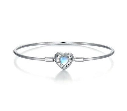 forever love bangle blue heart bracelet sterling silver