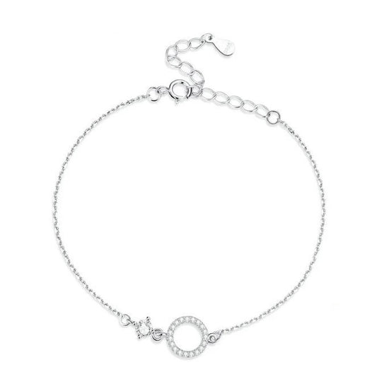 Sterling Silver Ring Bracelet Link Chain 