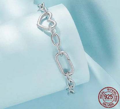 Heart Charm Bracelet Woman Love Chain