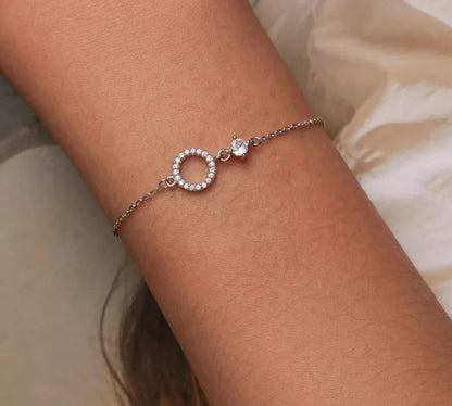 Link Chain Bracelet Woman Simple Ring Clear