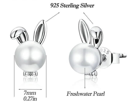 925 Sterling Silver Stud Earrings For Women Round