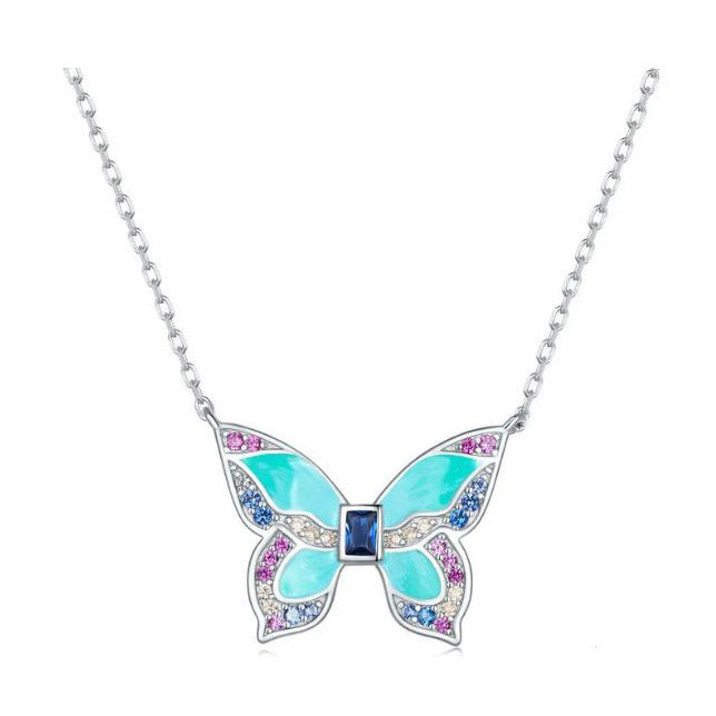 Sterling Silver Necklace For Women Butterfly  Insect
