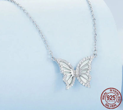 Necklace For Women Pendant Butterfly  925 Sterling Silver