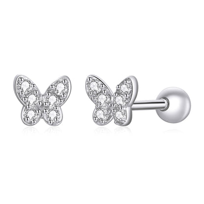 Silver Butterfly Earrings