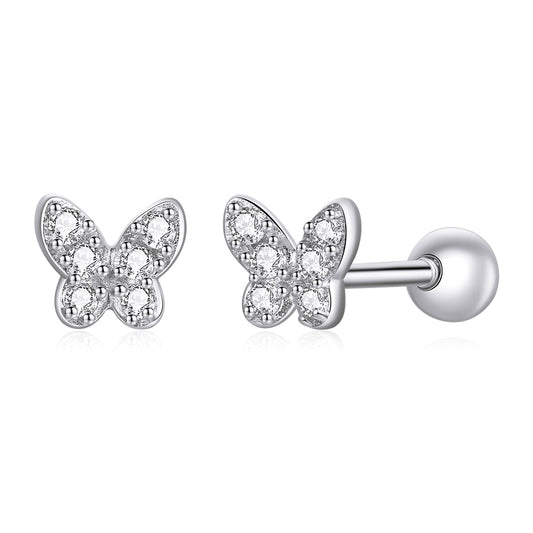 Silver Butterfly Earrings