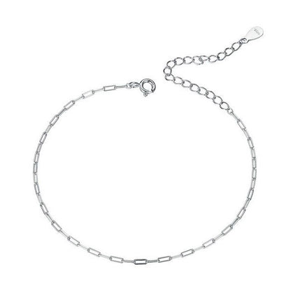 Sterling Silver Bracelet For Women Cable Chain Hollow Link
