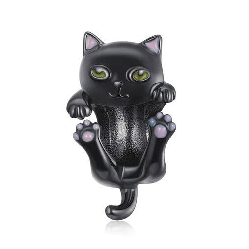 Black Cat Charm Enamel Ireland