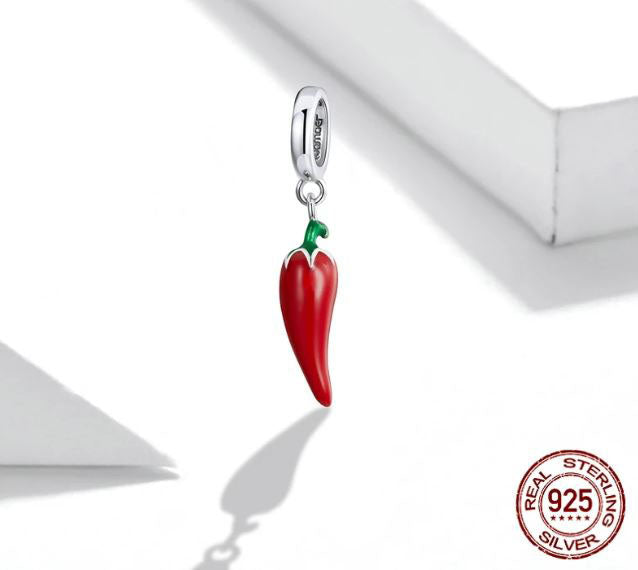 Enamel Charm Petite Little Pepper Sterling Silver