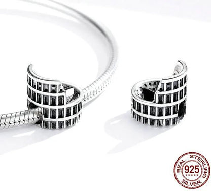 Landmark Charm Rome Colosseum Sterling Silver