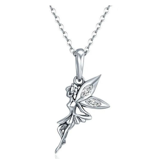 925 Sterling Silver Fairy  Necklace Pendant