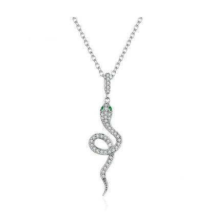 925 Sterling Silver Snake  Necklace Pendant