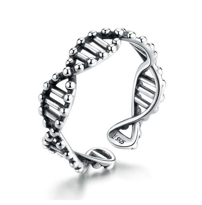 925 Sterling Silver DNA Ring Beads 
